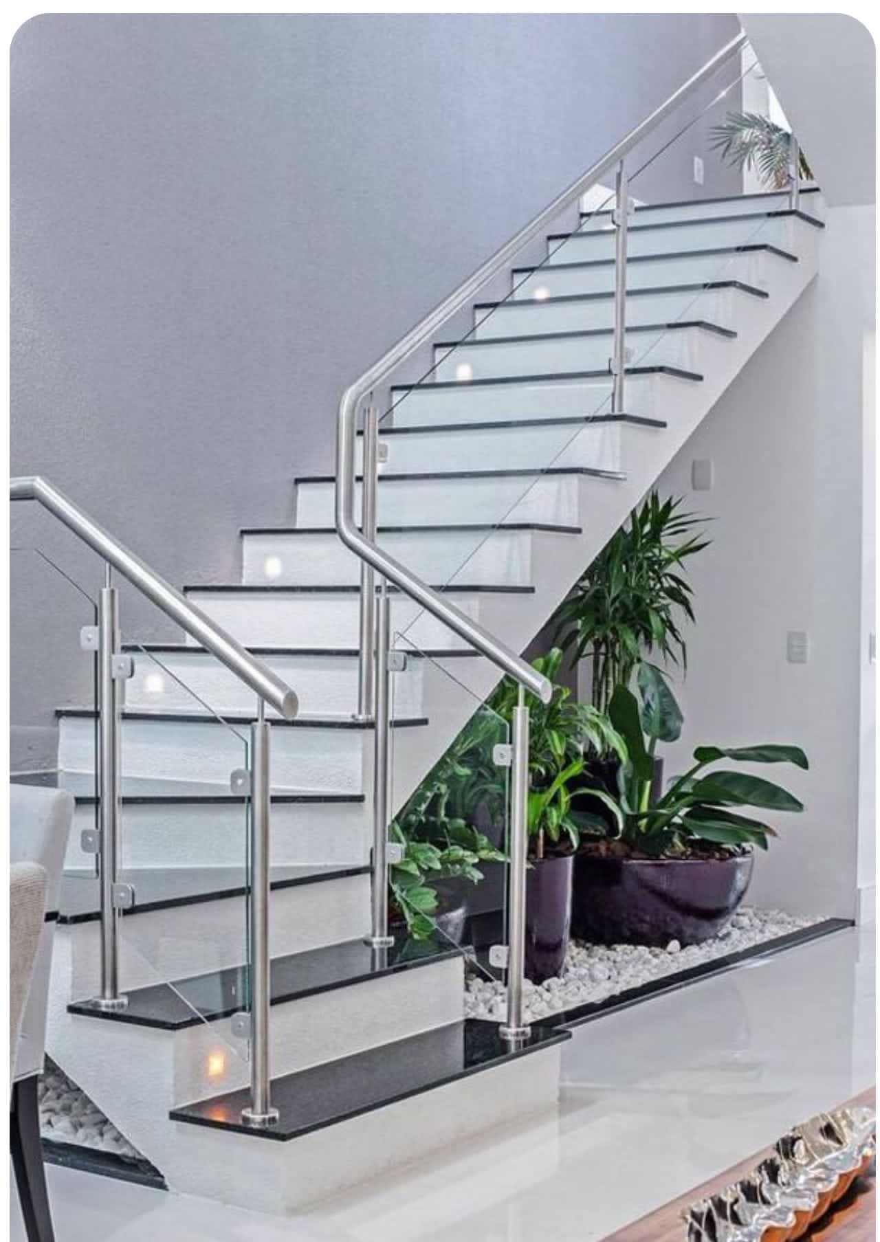 Stainless Steel And Glass Stair Railings